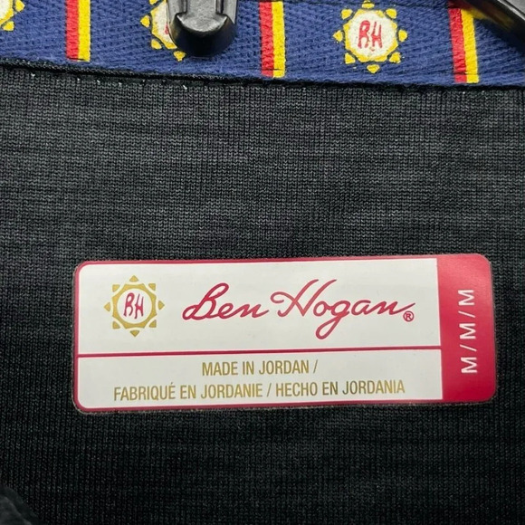 Ben Hogan Polo Shirt Mens Sz M Gray Striped Performance Golf Short Sleevess - Picture 13 of 14